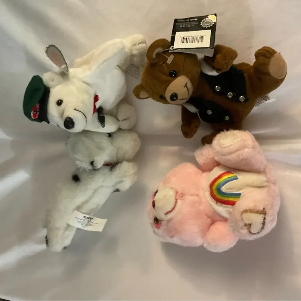 Coca Cola/Harley Davidson,/Care Bear/Battat Plush Animals Bear Dog Collectible